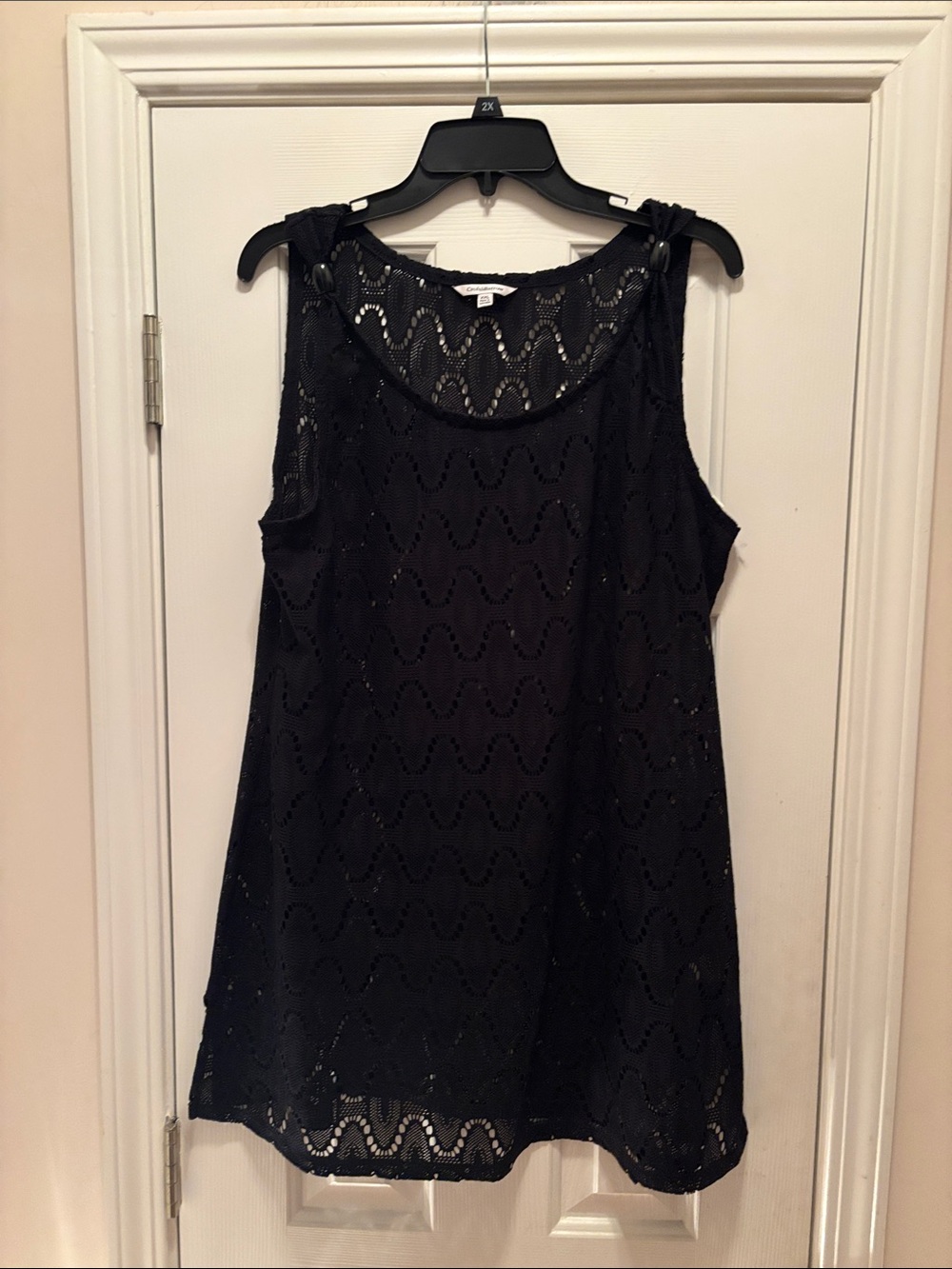 NWOT croft & barrow Black Lace Swim coverup